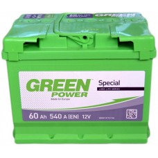 Аккумулятор 60Ah, 540A Green Power А,З,Е, (ЕВРО) Украина