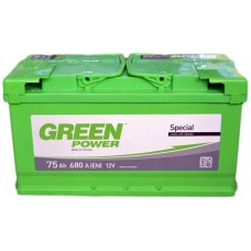 Аккумулятор 75Ah, 680A Green Power А,З,Г (L+) Украина